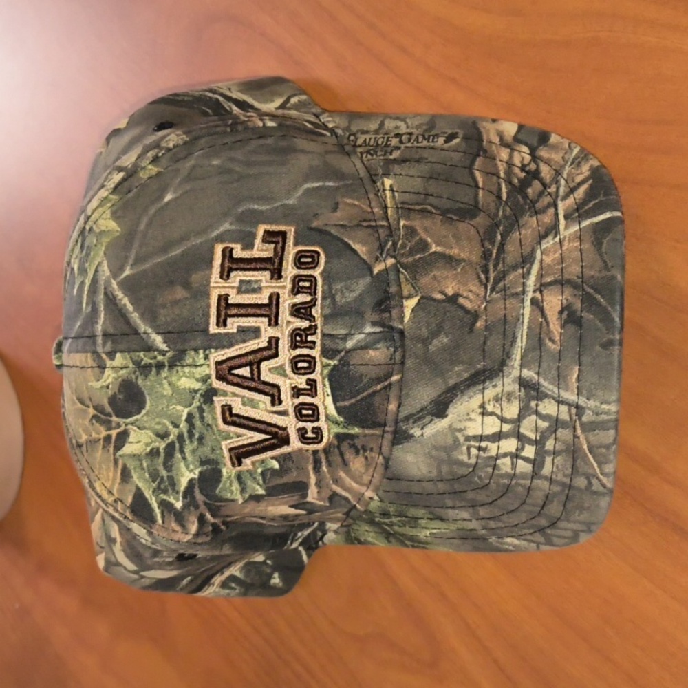 Vail Colorado Embroidered Super Flauge Game Lynch Camo Strapback Cap Hat OSFA